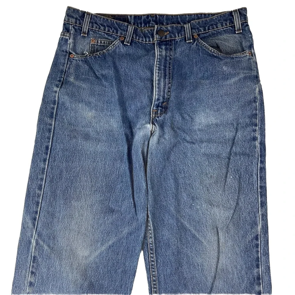 VTG Levi Strauss &‎ Co Blue 550 Ct Orange Tab Made in USA Jeans Mens Size 38X32